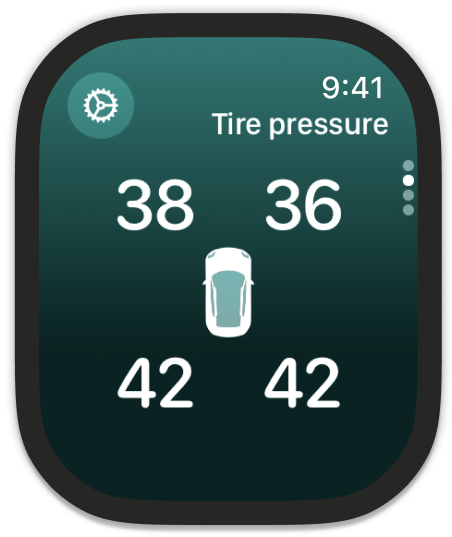 Read tire pressure from your Apple Watch