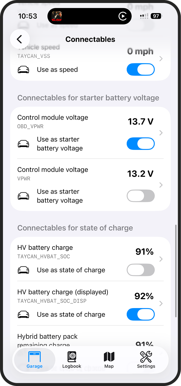 Real-time connectables