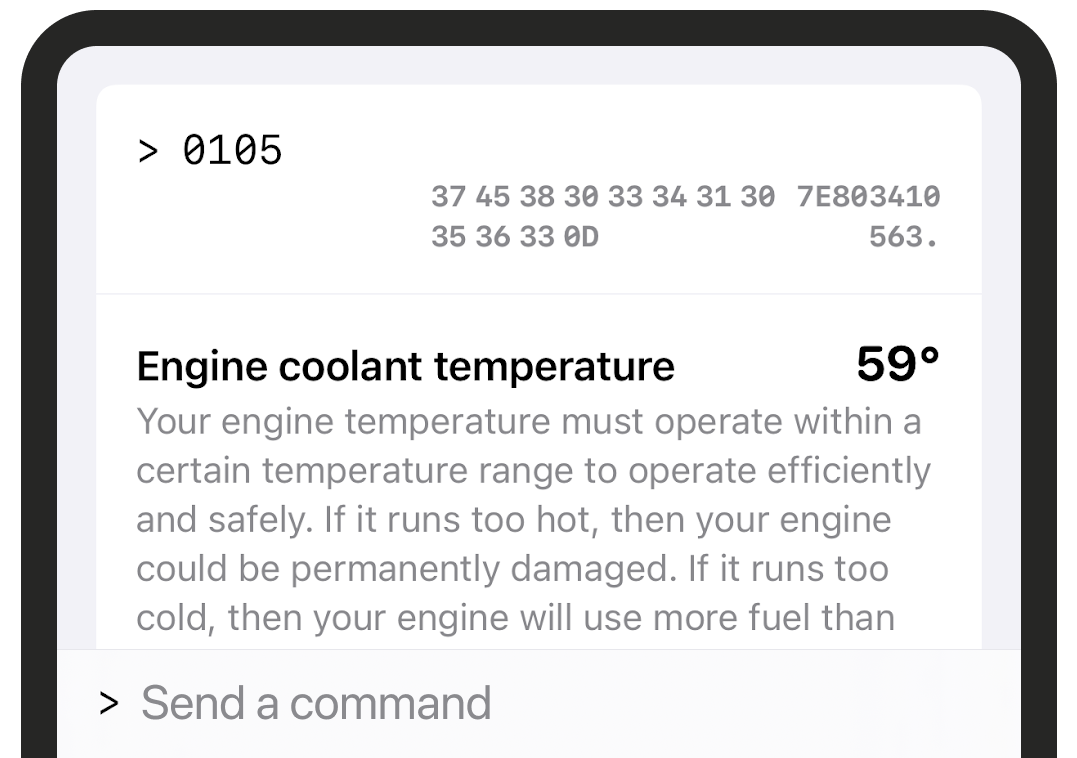 Run OBD commands on the terminal